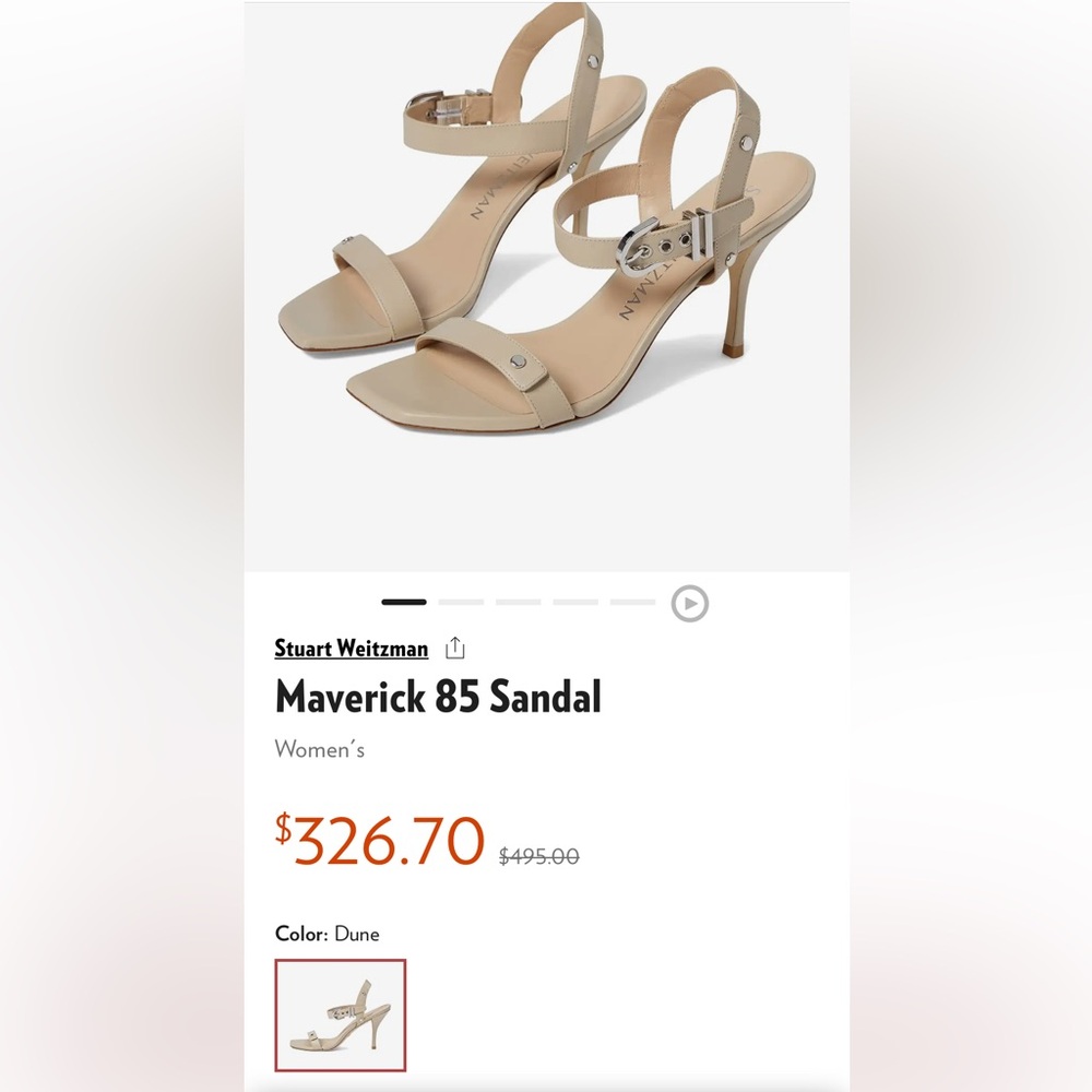 Stuart Weitzman Women's Tan Maverick 85 Sandal